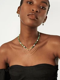 Harris Reed In Good Hands Beaded Gemstone Necklace