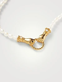 Harris Reed In Good Hands Pearl Pendant Necklace