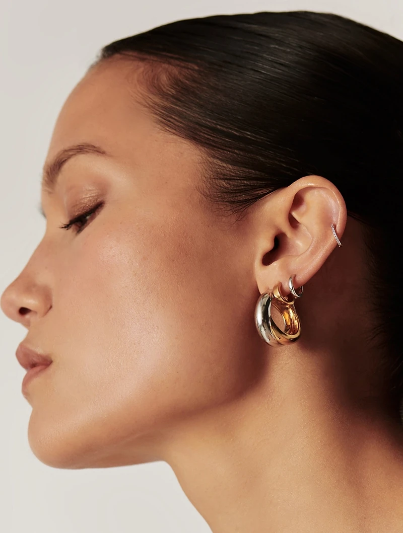 Medium Lucy Williams Chunky Entwine Hoop Earrings