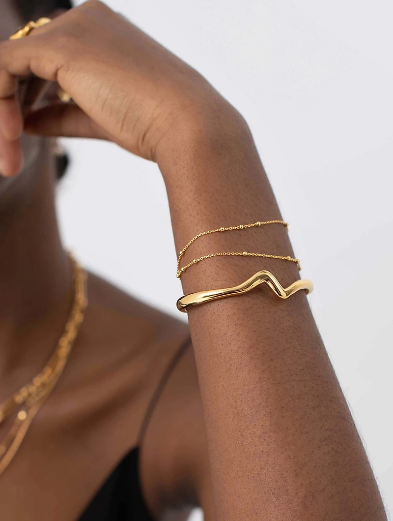 Molten Wave Cuff Bracelet