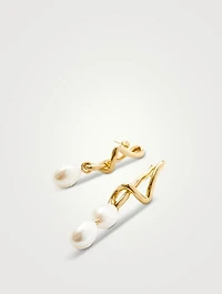 Molten Baroque Pearl Mismatch Drop Earrings