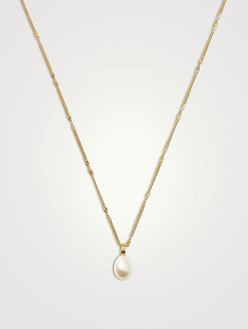 Baroque Pearl Twisted Chain Necklace
