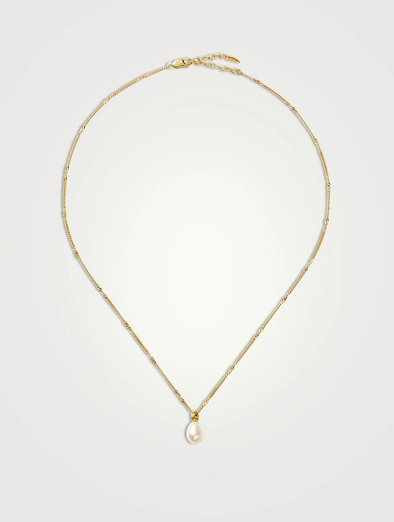 Baroque Pearl Twisted Chain Necklace