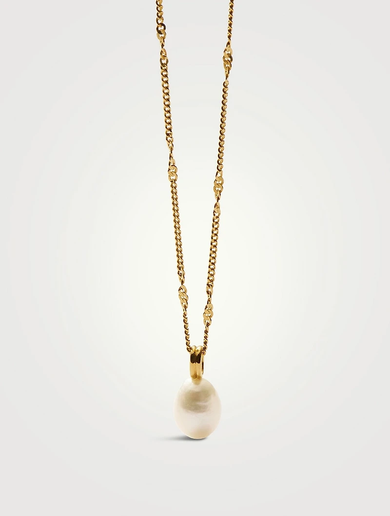 Baroque Pearl Twisted Chain Necklace
