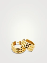 Savi Triple Ridge Large Hoop Earrings