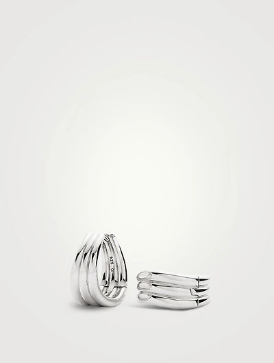 Savi Triple Ridge Hoop Earrings