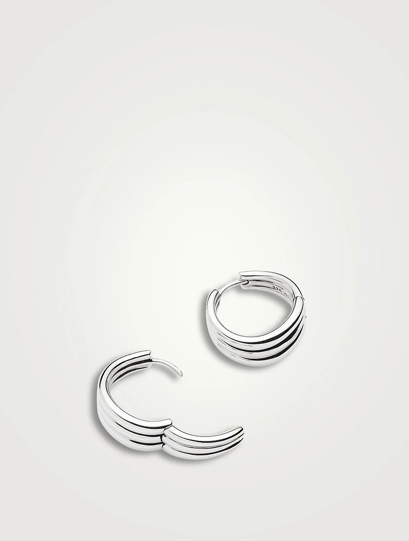 Savi Triple Ridge Hoop Earrings