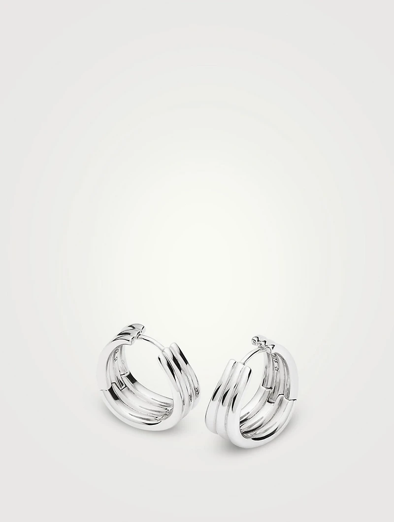 Savi Triple Ridge Hoop Earrings