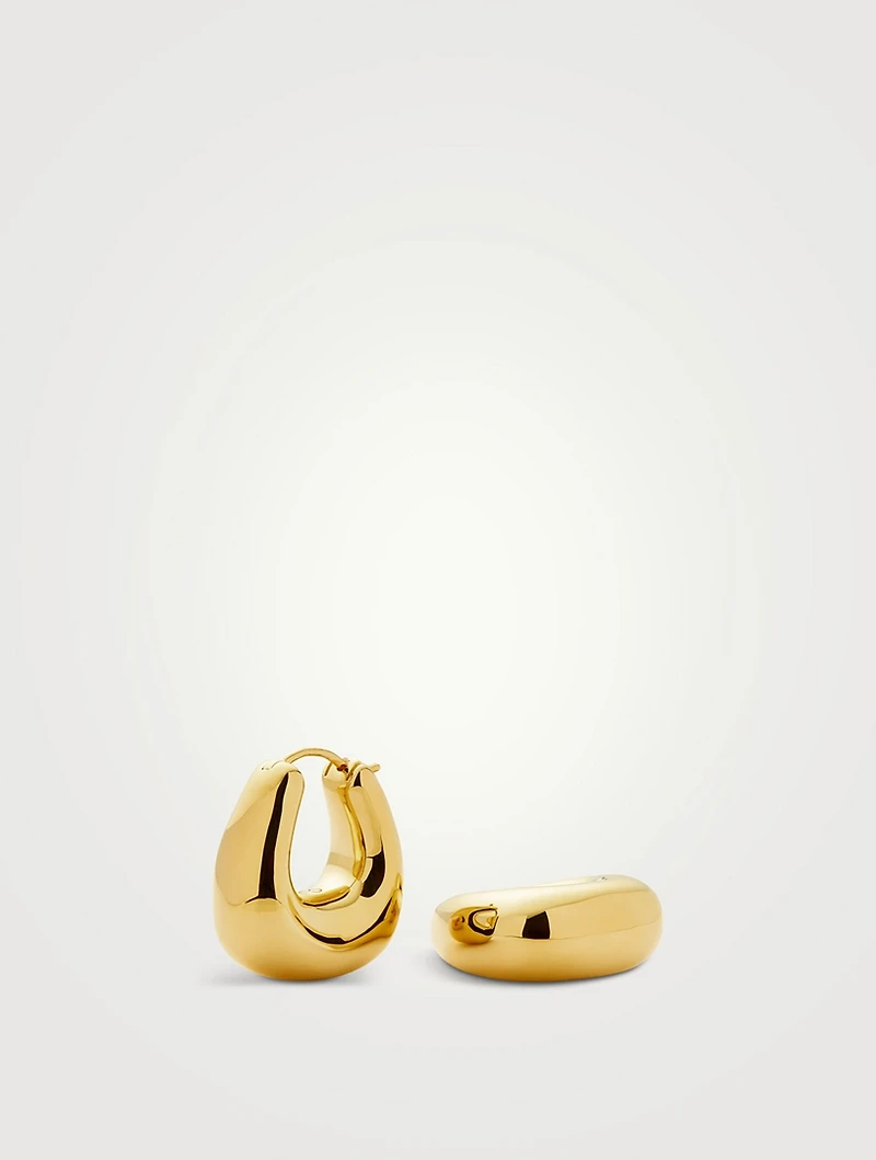 Small Sculptural Chubby Hoop Earrings