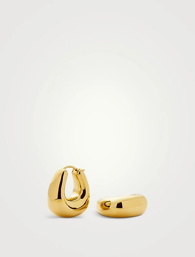 Small Sculptural Chubby Hoop Earrings