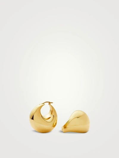 Medium Sculptural Chubby Dome Hoop Earrings