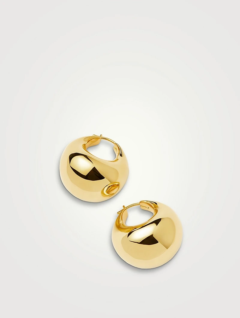 Medium Sculptural Chubby Dome Hoop Earrings