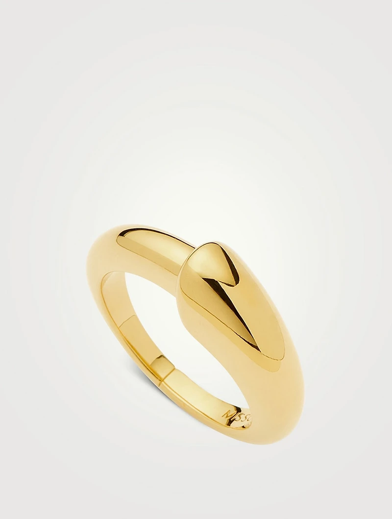 Sculptural Ridge Stacking Ring