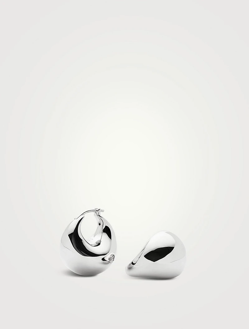 Sculptural Chubby Dome Hoop Earrings