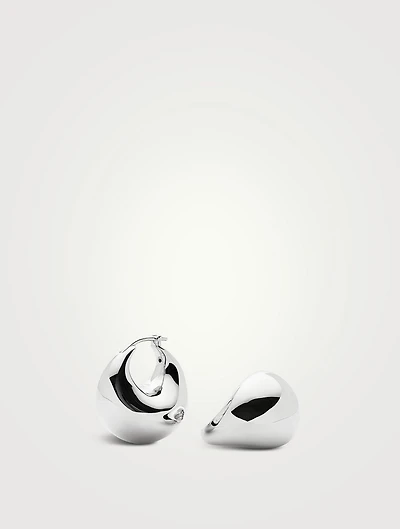 Sculptural Chubby Dome Hoop Earrings