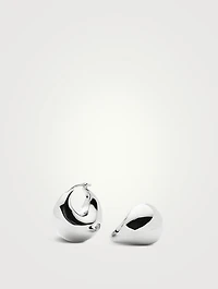 Sculptural Chubby Dome Hoop Earrings