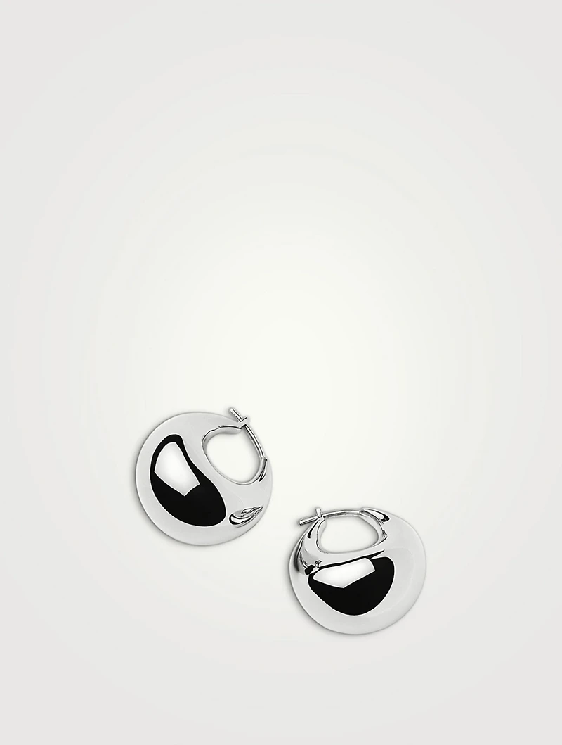 Sculptural Chubby Dome Hoop Earrings