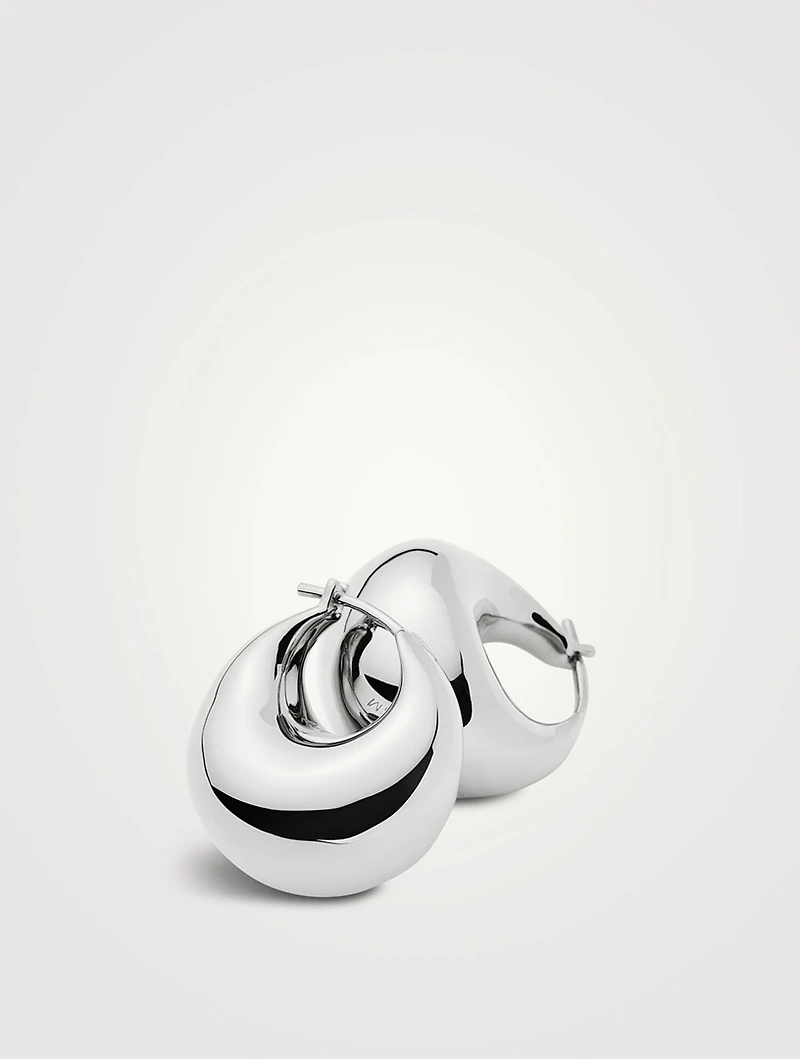 Sculptural Chubby Dome Hoop Earrings