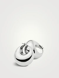 Sculptural Chubby Dome Hoop Earrings