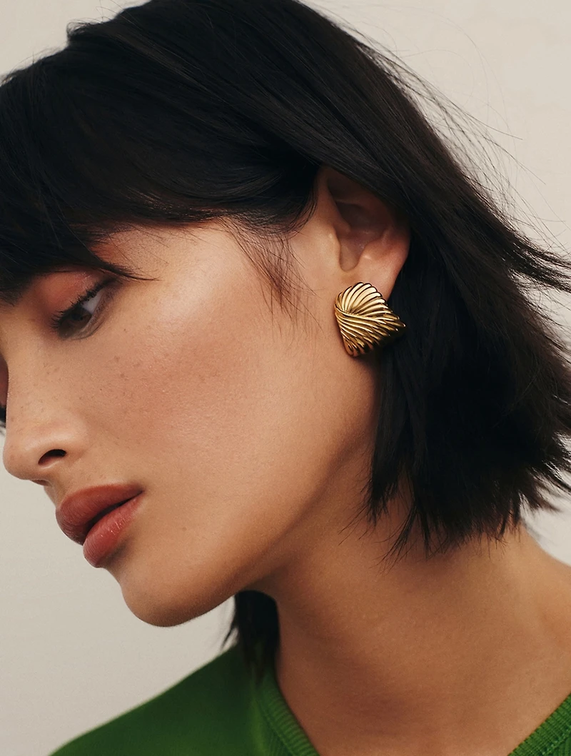 Ripple Oversized Stud Earrings