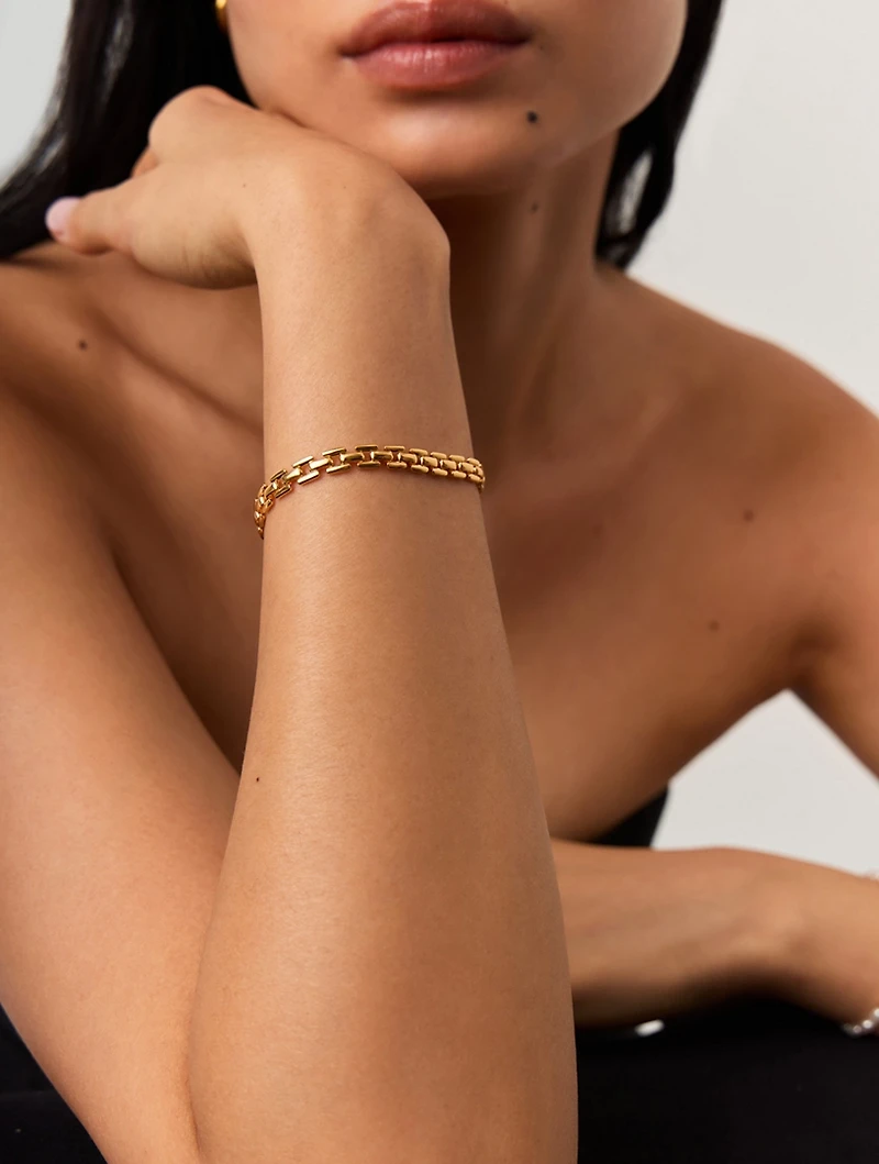 Timepiece Link Chain Bracelet