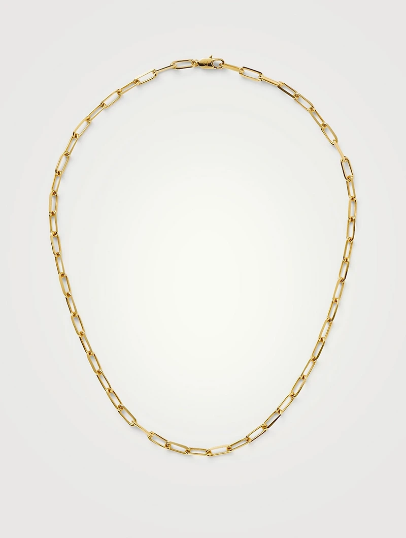 Classic Mini Short Paperclip Chain Necklace
