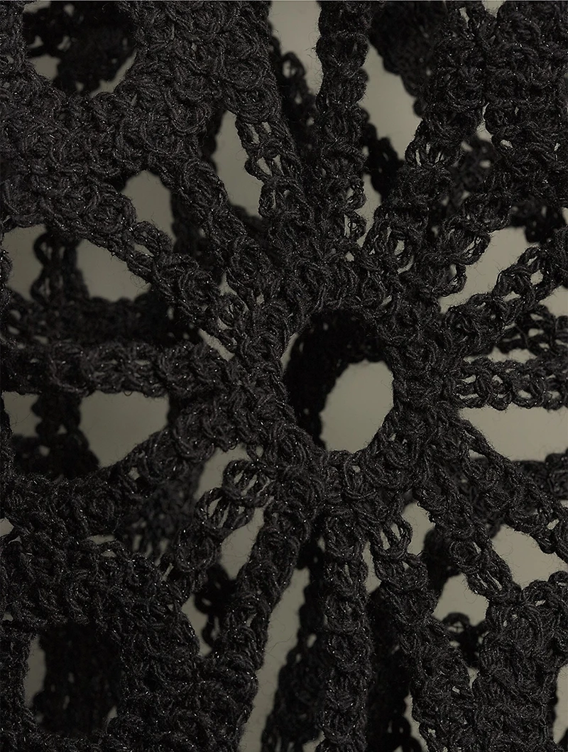 Obie Floral Crochet Bias Slip Skirt