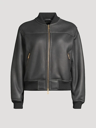 Leather Bomber Jacket