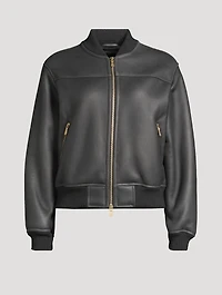 Leather Bomber Jacket