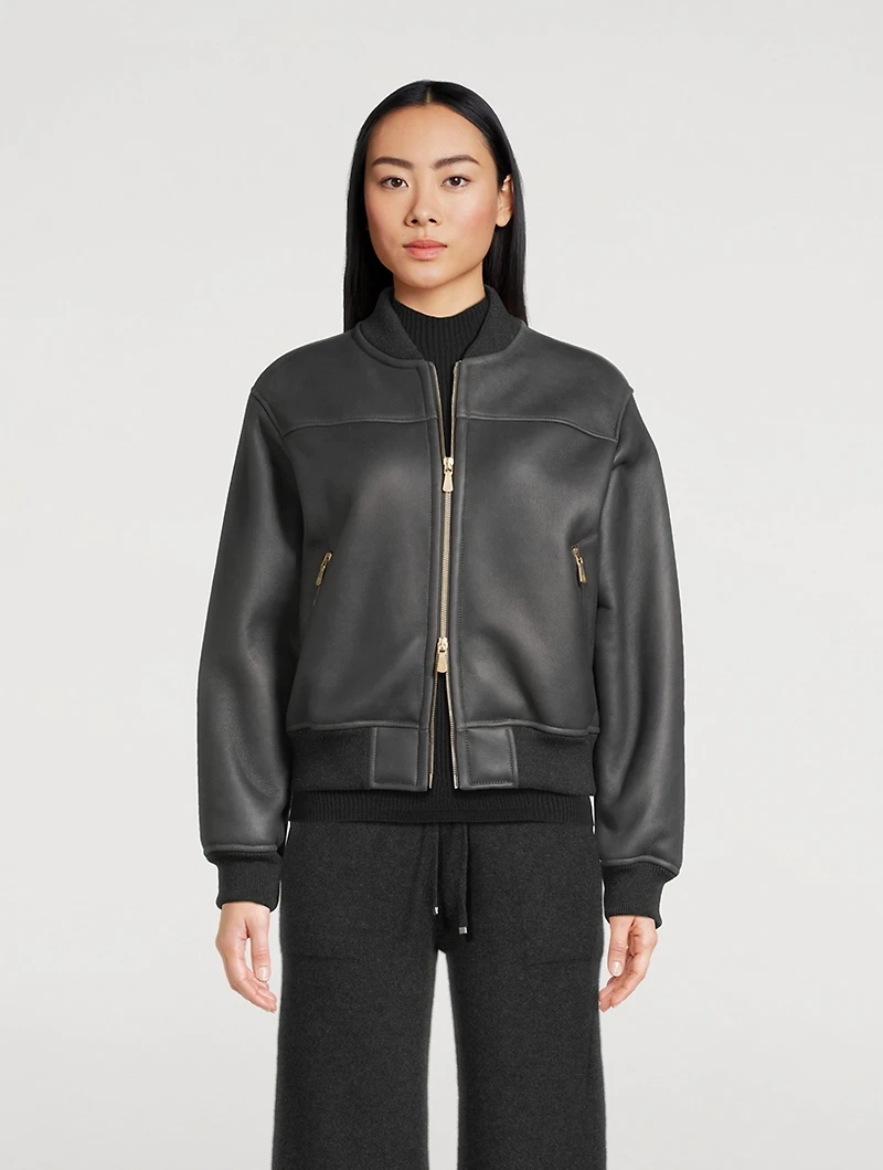 Leather Bomber Jacket