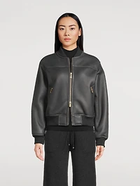 Leather Bomber Jacket