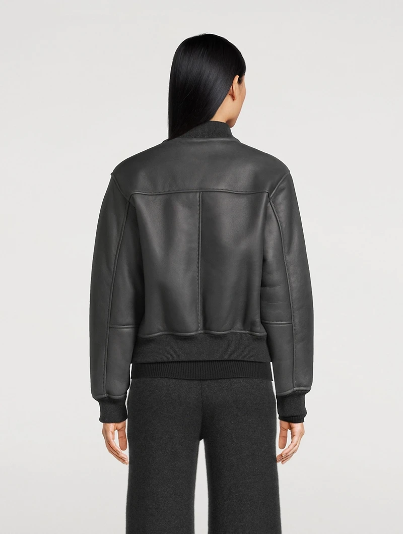 Leather Bomber Jacket
