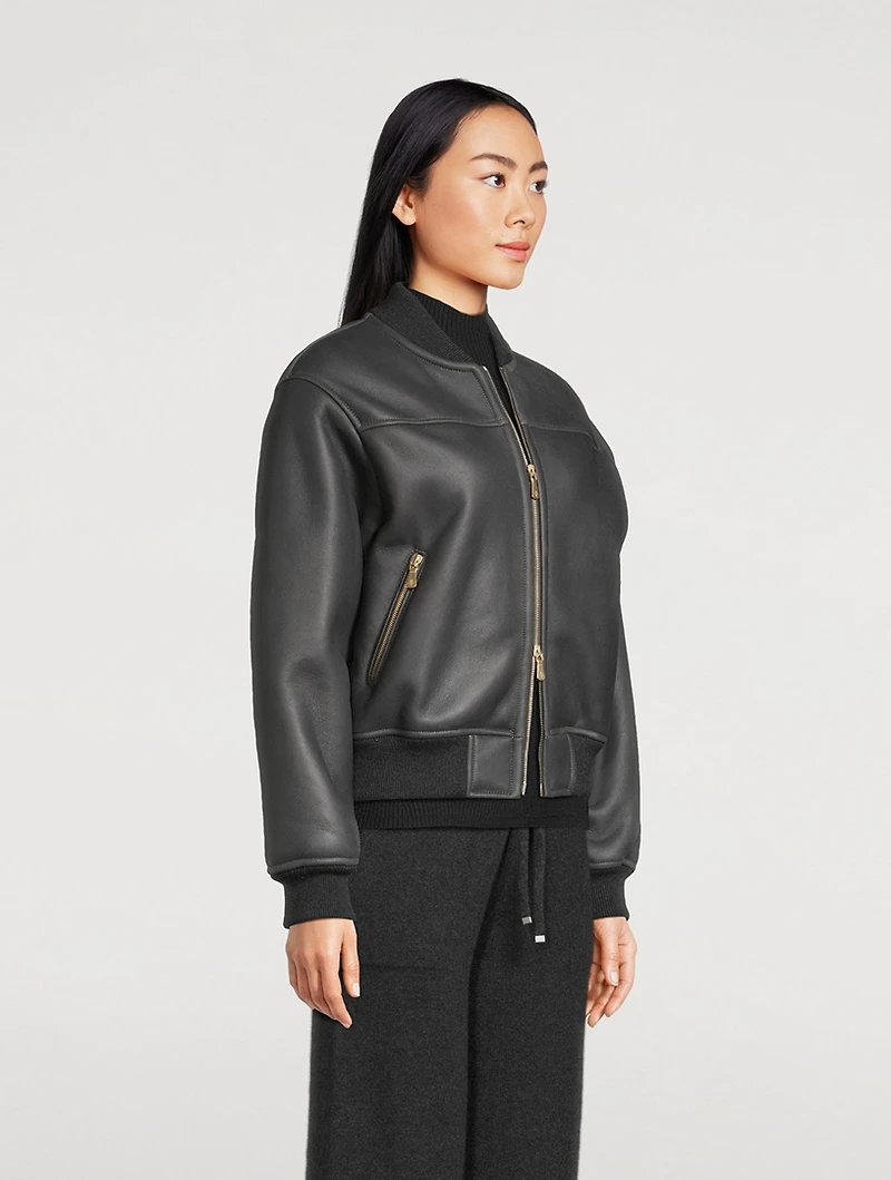 Leather Bomber Jacket