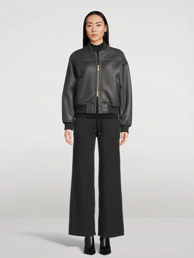 Leather Bomber Jacket