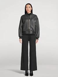 Leather Bomber Jacket