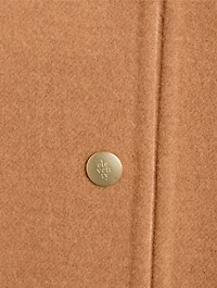 Long Wool Bomber Jacket