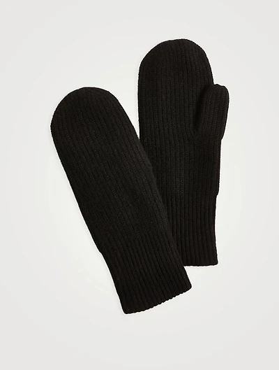 Cashmere Ribbed Mittens