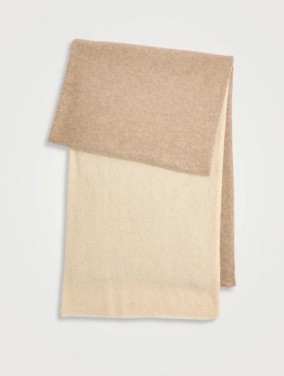 Two-Tone Cashmere Travel Wrap