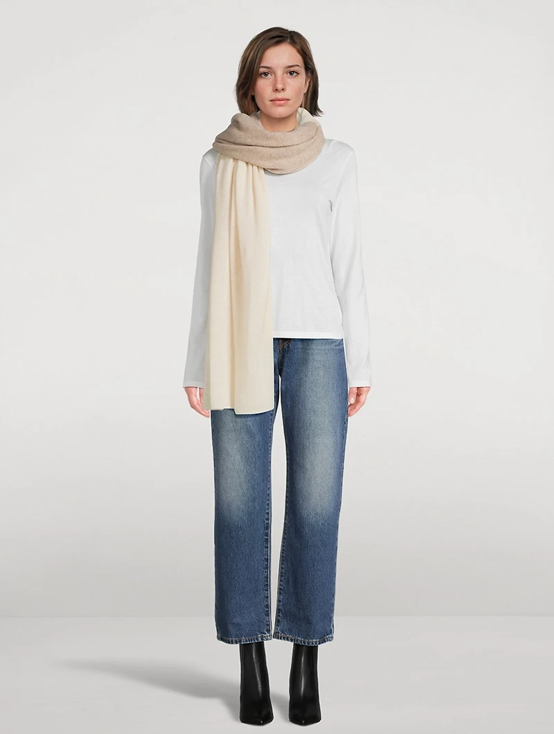 Two-Tone Cashmere Travel Wrap