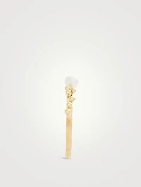 14K Gold Scattered Bubble Pearl Hammered Ring