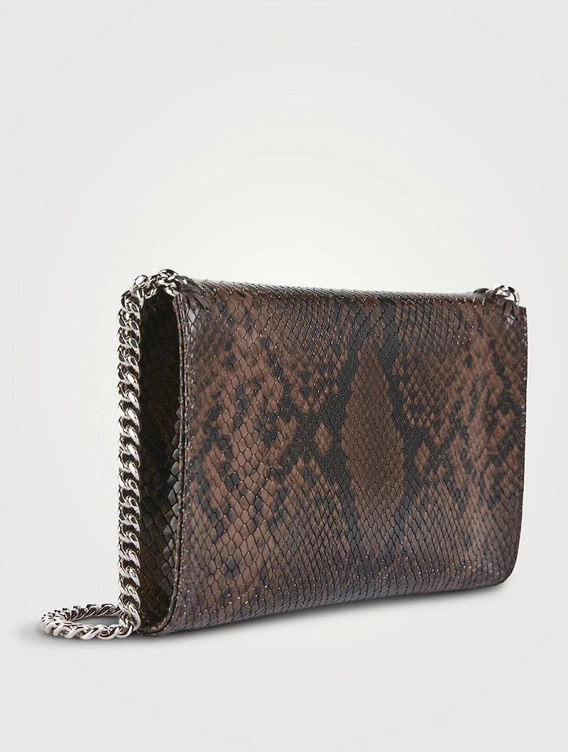 Falabella Snakeskin-Embossed Crossbody Bag