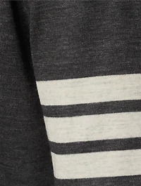Short-Sleeve Wool Polo With 4-Bar Stripe