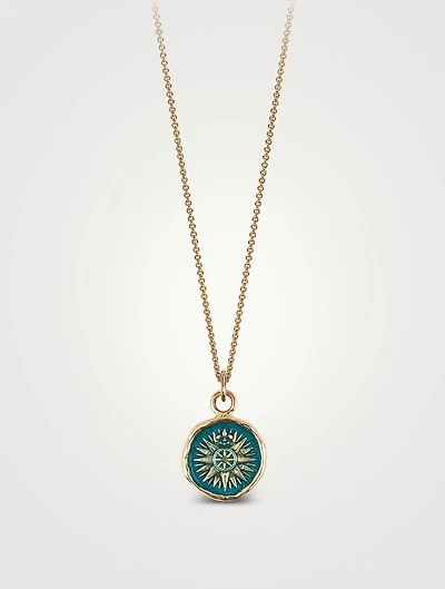 True Colors Direction 14K Gold Talisman Necklace