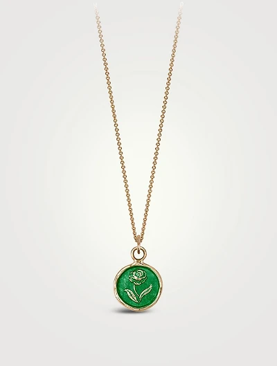 True Colors Rose 14K Gold Talisman Necklace
