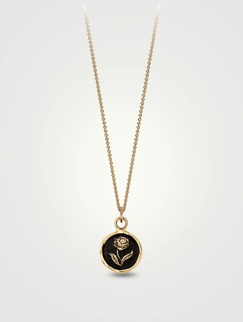 Rose 14K Gold Talisman Necklace