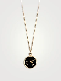 Hummingbird 14K Gold Talisman Necklace