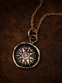 Direction 14K Gold Talisman Necklace
