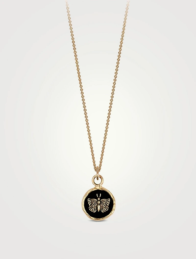 Butterfly 14K Gold Talisman Necklace