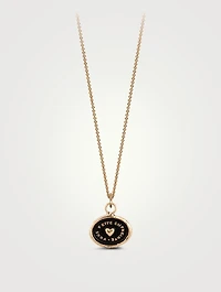 Heart Print 14K Gold Talisman Necklace