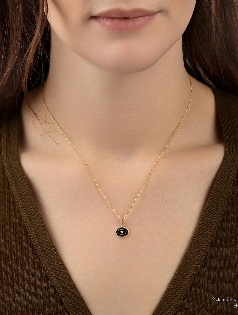 Heart Print 14K Gold Talisman Necklace
